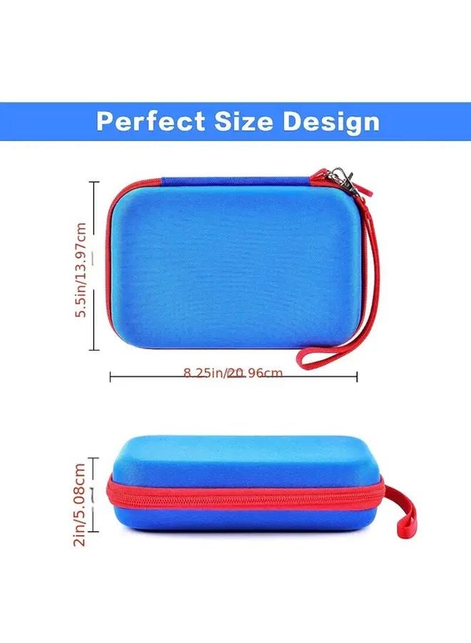 حافظة ألغاز جيكر سوبر سلايد الزرقاء المتينة من إيفا مع أقسام وسحاب - Image 2